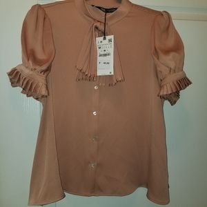 Zara Victorian Style Top Sz. M